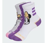 adidas Girl's DISNEY MINNIE MOUSE SOCKS, white/active purple/light grey heather, 3-4 Years