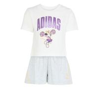 adidas Girl's DISNEY MINNIE MOUSE T-SHIRT SET, white/Semi Ice Tangerine, 9-10 Years