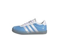 Adidas Disney VL Court 3.0 Unisex Children’s Trainers with Elastic Laces and Strap, Cinderella / Semi Blue Burst / White / Shiny Pink, 12.5 Little Kid