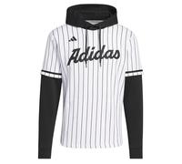 adidas Dugout Pinstripe Hooded Jersey White/Black