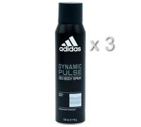 ADIDAS DYNAMIC PULSE DEODORANT BODY SPRAY 150ML 3 OR 6 PACK