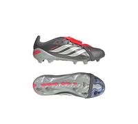adidas Elite Firm Ground Folding Tongue Soccer Cleats (Little Kid/Big Kid), Iron Metallic Zero Metallic Lucid Red, 2 Little Kid