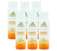 Adidas Energy Kick Body Spray Deodorant 0% Alcohol Mandarin Fresh Scent x 6 Pack