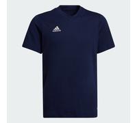 adidas Entrada 22 Kids Football T-Shirt Cotton Youth Navy Teamwear Top