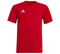 adidas Kids Entrada 22 Football T-Shirt Cotton Youth Red Teamwear Top