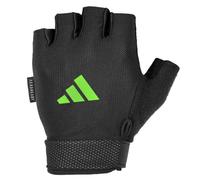 adidas Essential Adjustable Fingerless Gloves for Men and Women - Padded Weight Lifting Gloves - Adjustable Wrist Straps for Tailored Secure Fit - Li