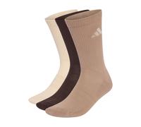 adidas Unisex Cushioned Sportswear Crew Socks 3 Pair Pack Socks, Crystal Linen/Aurora Coffee/chalky brown, XL