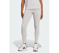 adidas Women's ESSENTIALS 3-STRIPES COTTON LEGGINGS, Light Grey Heather/White, XS