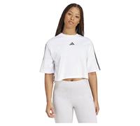 Adidas Essentials 3 Stripes Cotton Loose Short Sleeve T-shirt White XS Women