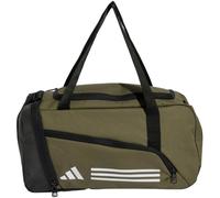 adidas Unisex Essentials 3-Stripes Duffel Bag, Olive strata/White, XS