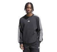 adidas Essentials 3-Stripes Fleece Sweatshirt Mens XL Black