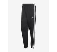 adidas Essentials 3-Stripes Fleece tapered cuffed long trousers black white - XS