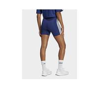 adidas Essentials High Waisted Biker 3 Stripes Shorts Blue White Women - XL