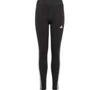 adidas Essentials 3 Stripes Junior Cotton Long Tights - Black