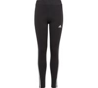 adidas Girl's Essentials 3-Stripes Cotton Tights, Black / White, 7-8 Years