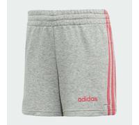 Adidas Essentials 3-Stripes Junior Girls Cotton Crafted Shorts Grey EH6166