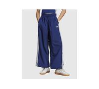 adidas Women's Essentials 3-Stripes Lifestyle Woven Parachute Pants, Dark Blue/White, L