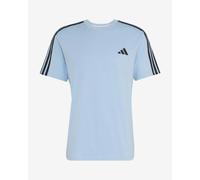 adidas Essentials 3-Stripes Single short sleeve T-shirt sky blue black - XS