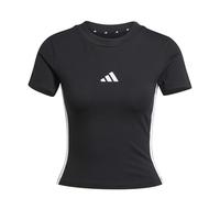 Adidas Essentials 3 Stripes Slim Baby Short Sleeve T-shirt Black XS Woman