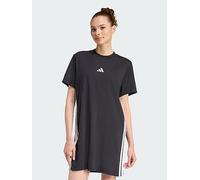 Adidas Essentials 3 Stripes Tee Short Sleeve Short Dress Black M Woman