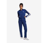 Adidas Essentials 3 Stripes Tracksuit Blue S Women