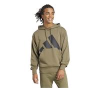 adidas Men's ESSENTIALS BIG LOGO FRENCH TERRY HOODIE, Olive Strata/Black, M
