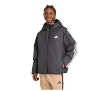 adidas Men's Essentials Climawarm 3 Stripes Insulated Hooded Coat, black, XXL