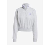 adidas Essentials Color Pop French Terry Crop Half Zip Sweatshirt pure white Women - XL