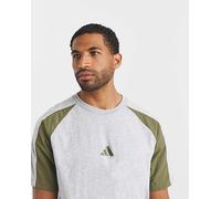 adidas Essentials Colour Block T-Shirt Adidas adidas Essentials Colour Block T-Shirt Grey Marl S34/37