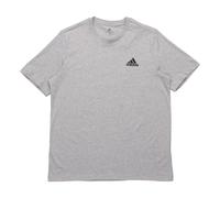 adidas Essentials Embroidered Logo Sports Round Neck Short Sleeve Gray GK9641 L