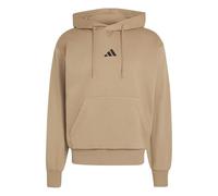 adidas Men's Essentials Feelcozy Fleece Hoodie Sweatshirt, Khaki Six/black, L