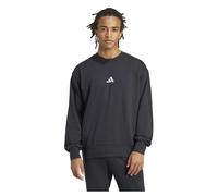 adidas Men's ESSENTIALS FEELCOZY FRENCH TERRY SWEATSHIRT, black/white, L