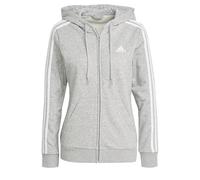 adidas Women's 3s Ft Hoodie, Medium Grey Heather/White, L UK