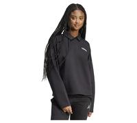 Adidas Essentials Linear Fleece Polo Sweatshirt Black M Woman