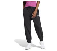 adidas Women's Essentials Linear French Terry Cuffed Pants, Black/White, L