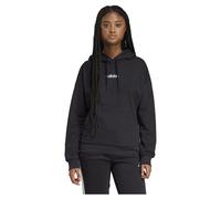 adidas Women's Essentials Linear French Terry Hoodie Sweatshirt, black/white, XS