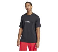 adidas Men's Essentials Linear Single Jersey TEE, Black/White, XL