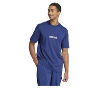Adidas T-shirt Essentials Linear Single Jersey - Electric Blue/Pure White - L