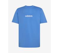 adidas Essentials Linear Single Jersey Short Sleeve T-Shirt Blue White - L