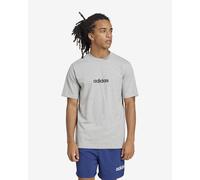 adidas Men's Essentials Linear Single Jersey TEE, Medium Grey Heather/Black, M