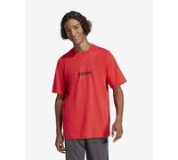 adidas Men's Essentials Linear Single Jersey TEE, Pure Ruby/Black, L