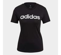 adidas Essentials Logo T Shirt Womens L 16-18 Linear Black