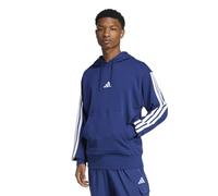 adidas Essentials Men's French Terry 3-Stripes Hooded Sweatshirt, dark blue/white, 3XL