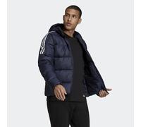adidas Essentials Mens Midweight Down Hooded Jacket Sports Coat Navy