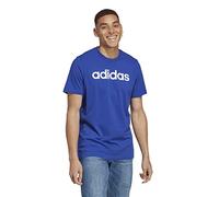 Adidas Essentials Men's Single Jersey Linear Embroidered Logo T T-Shirt, Semi Lucid Blue, L