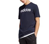 adidas Men's Essentials Single Jersey Linear Embroidered Logo Tee, Legend Ink / White, XL