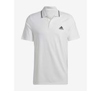 adidas Essentials Piqué Small Logo Short Sleeve Polo Shirt Pure White Black - S