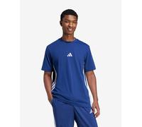 adidas Essentials Single 3 Stripes short sleeve T-shirt dark blue white - M