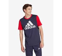 adidas Essentials Single Big Logo Short Sleeve T-Shirt Blue Red White - S