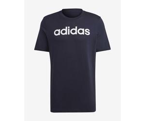 adidas Essentials Single Jersey Linear Embroidered Logo Short Sleeve T-Shirt Navy Blue White - S